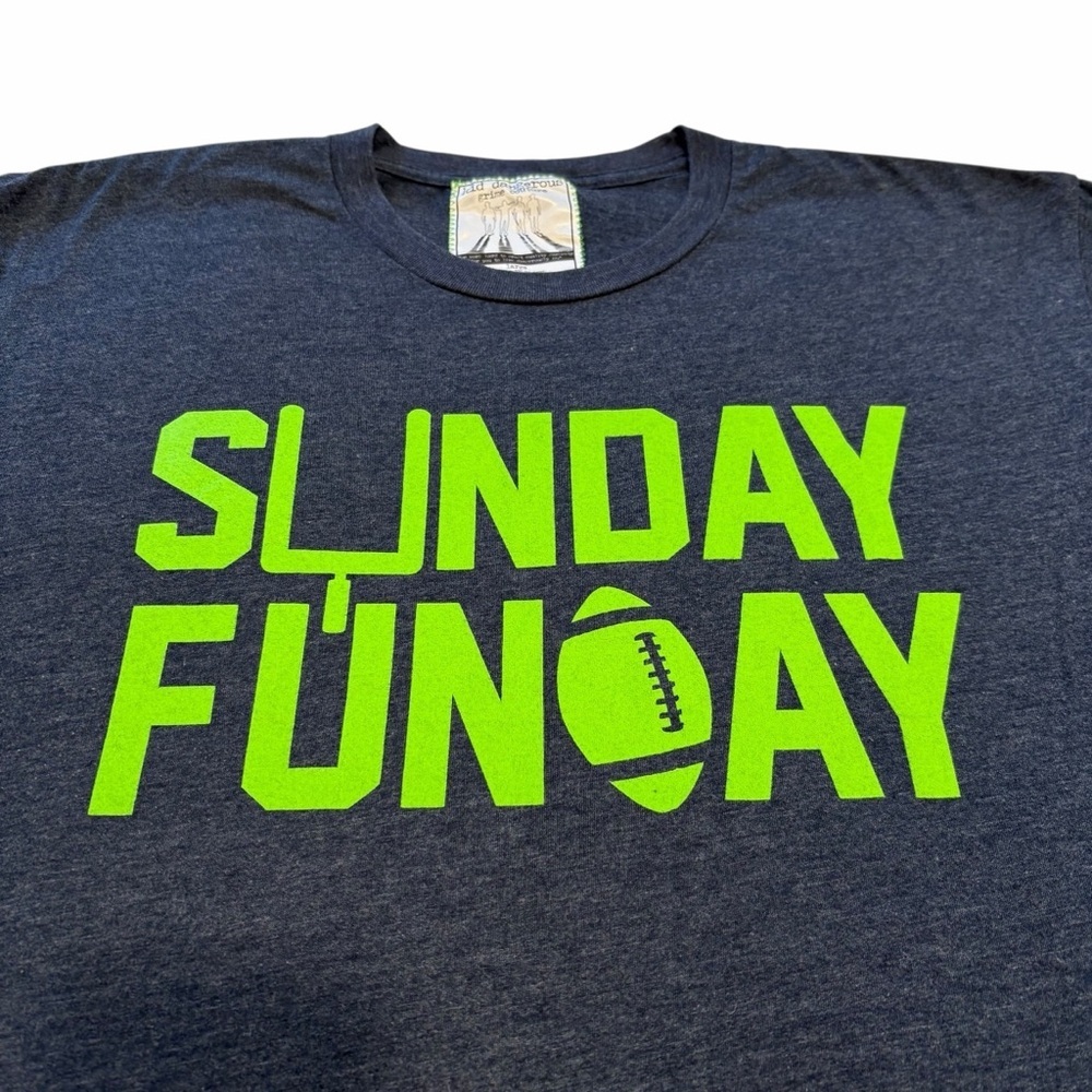 Kid Dangerous | Sunday Funday Tee | Football Graphic T-Shirt | Large